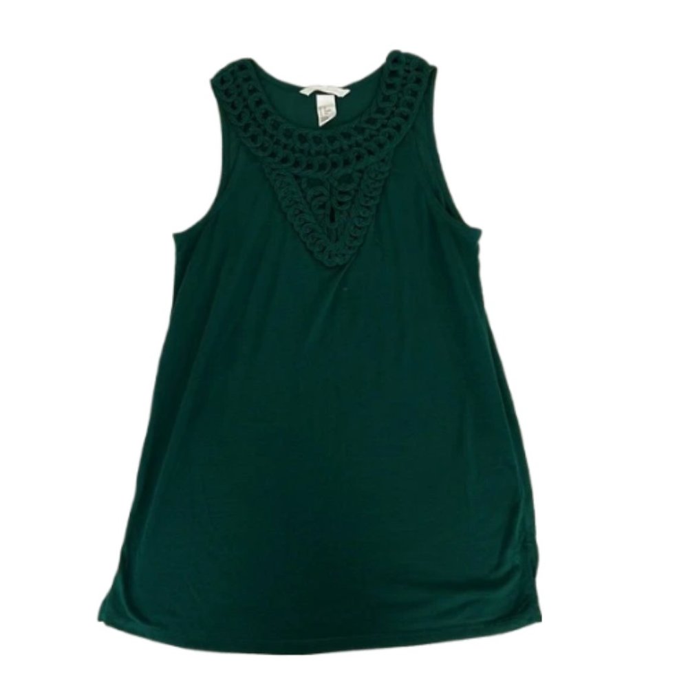 SOLD-H&M Green Crochet Tank Size XS